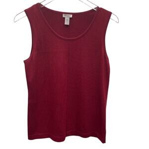 Chico’s Easy Wear Red Knit Sleeveless Tank Top Size Small